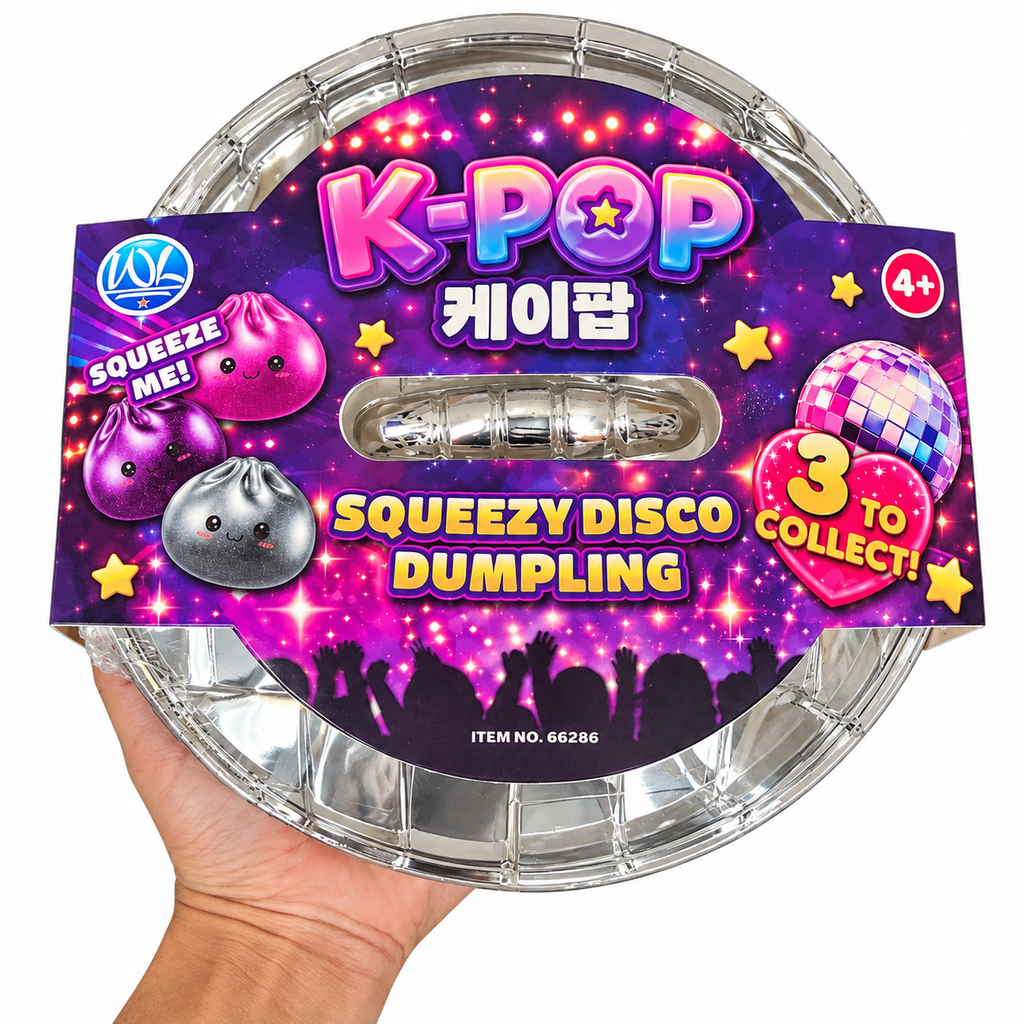 K-Pop Squeezy Disco Jumbo Dumpling – 3 Colours to Collect