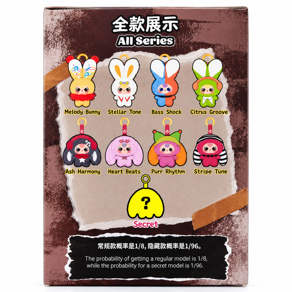Baby Three K-Pop Remix Beat Plush Blind Box – Mystery Keychain