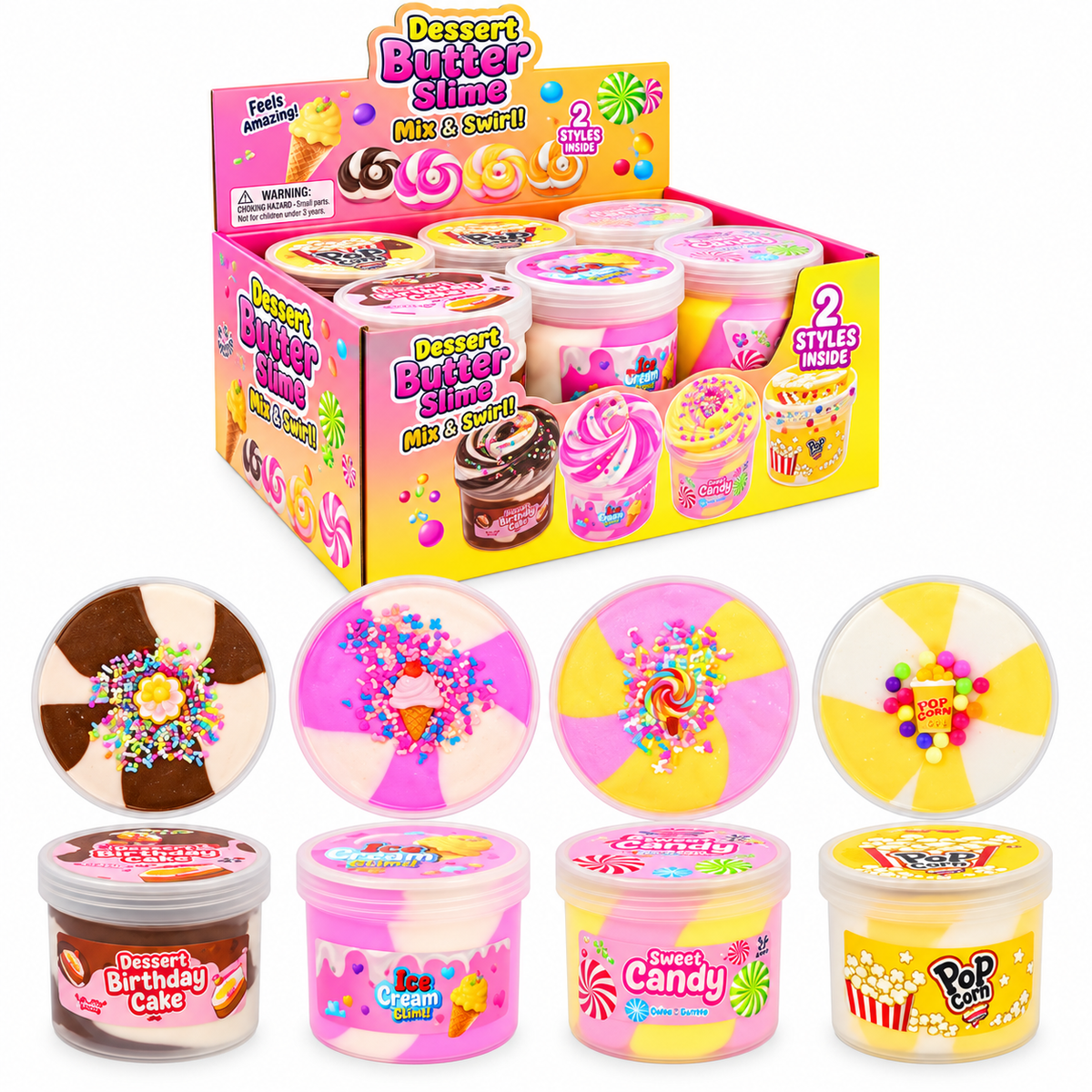 Dessert Butter Slime 75g – Scented Mix & Swirl – Choose Your Flavour