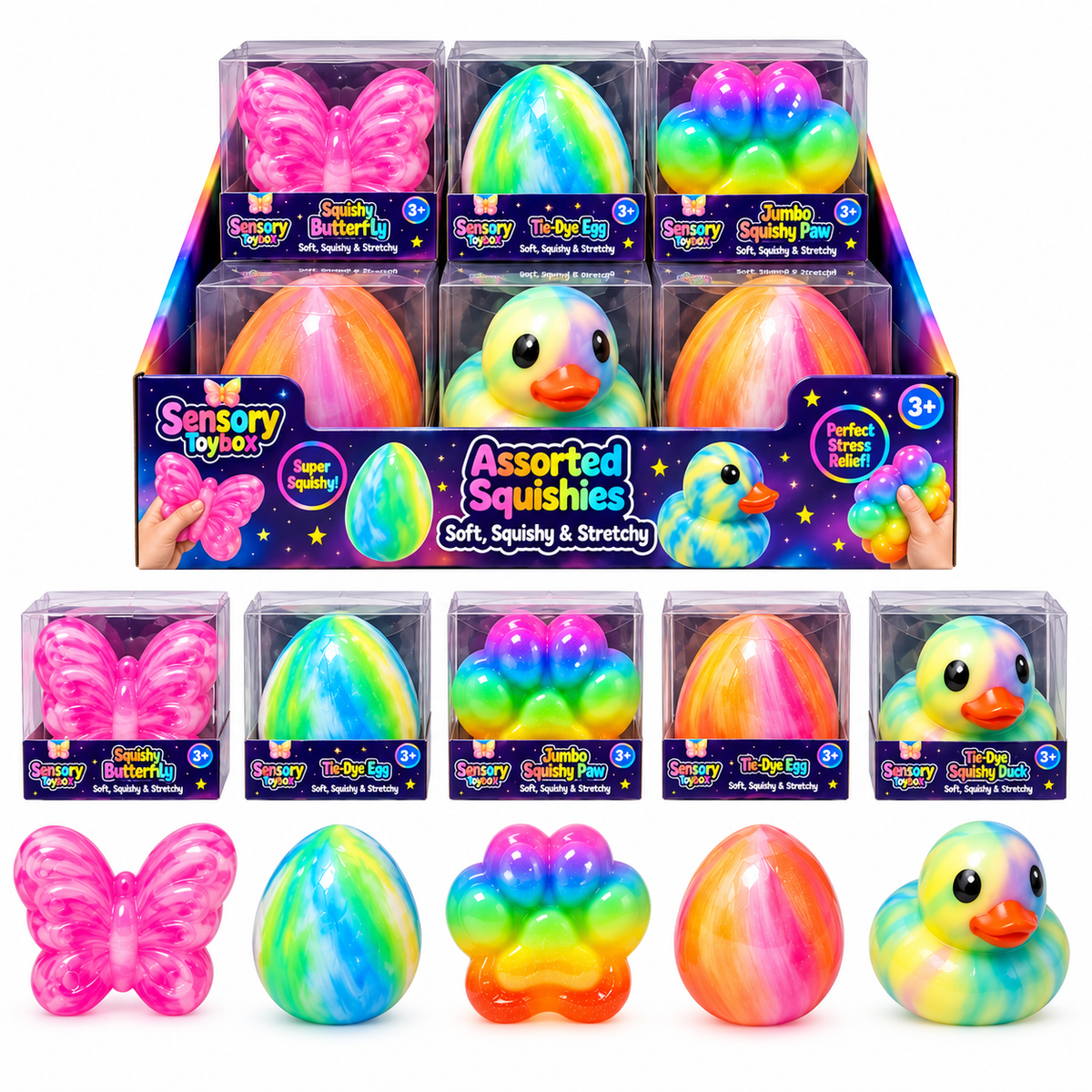 Jumbo Tie Dye Squishys