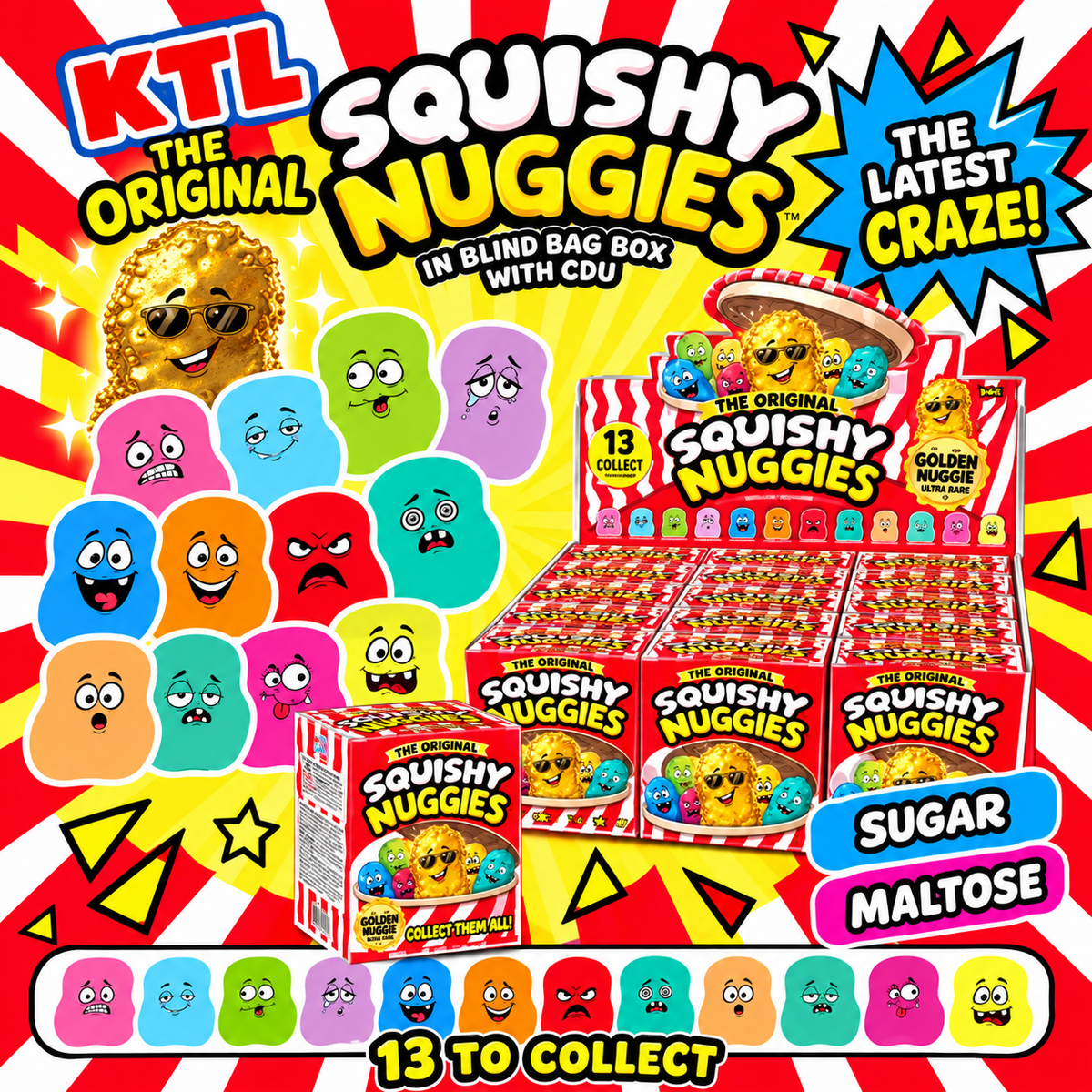 KTL Squishy Nuggies Mystery Blind Box – 13 to Collect