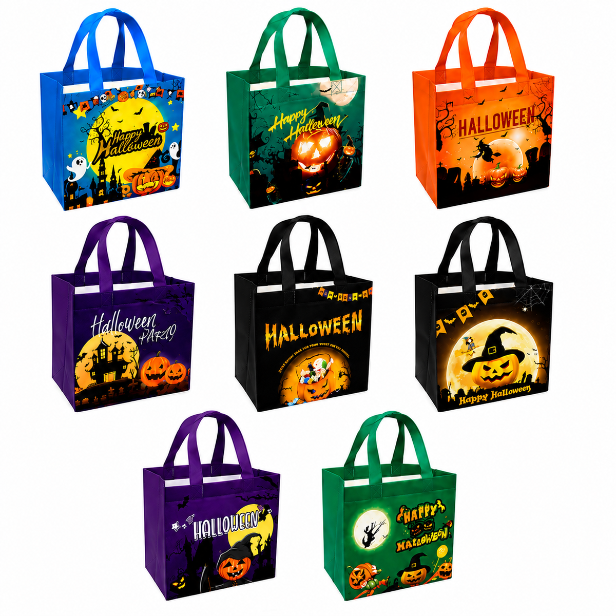 Halloween Trick or Treat Bags - 8 Pack