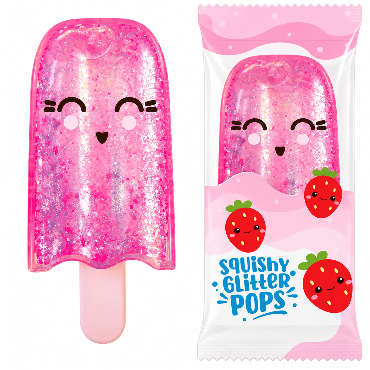 Squishy Glitter Pops