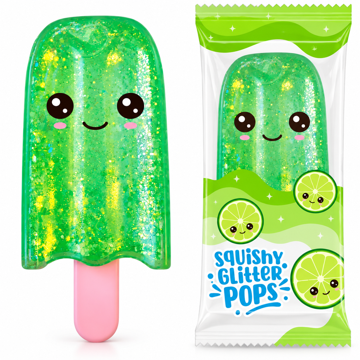 Squishy Glitter Pops