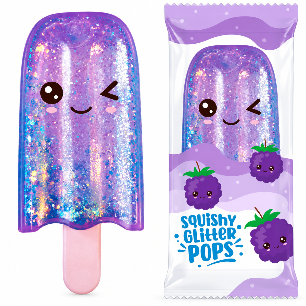 Squishy Glitter Pops