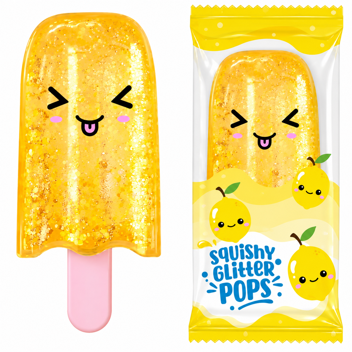 Squishy Glitter Pops