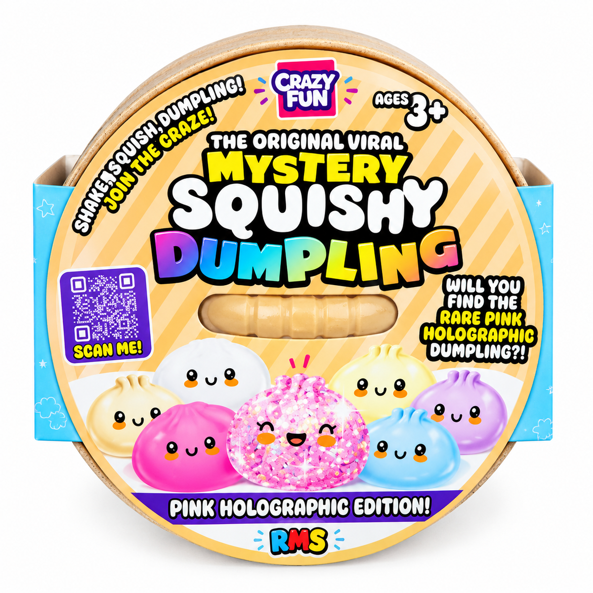 RMS Mystery Squishy Dumpling – Pink Holographic Edition