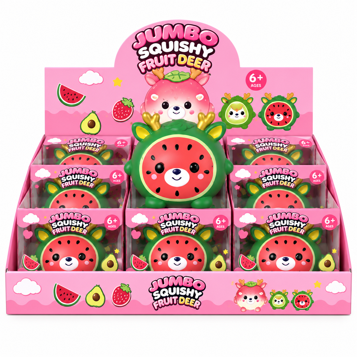 Jumbo Watermelon Reindeer
