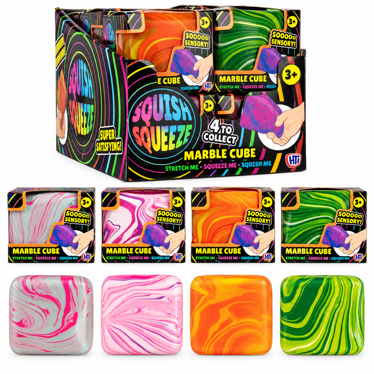 Squish Squeeze Marble Cube