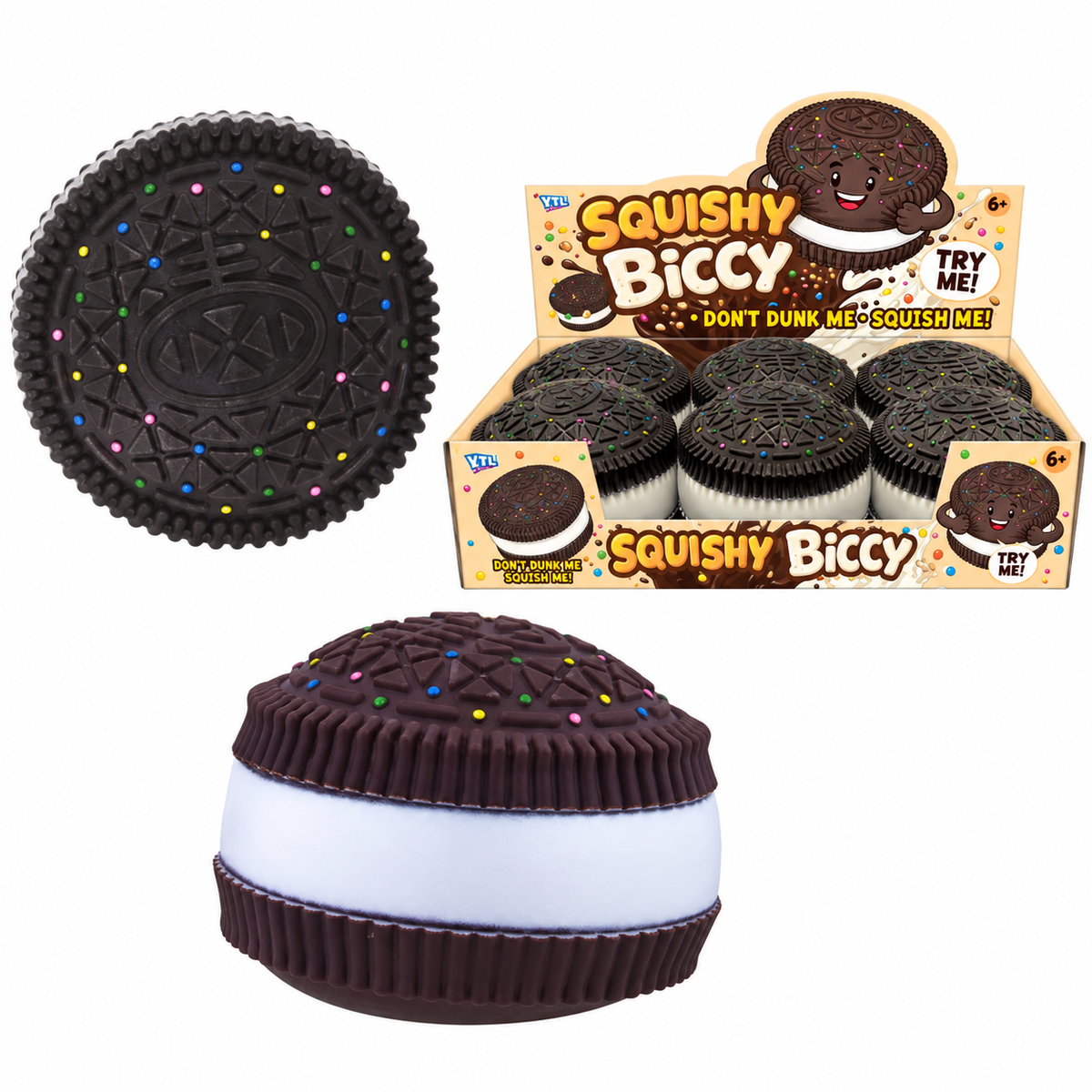 Jumbo Squishy Dark Chocolate Biscuit