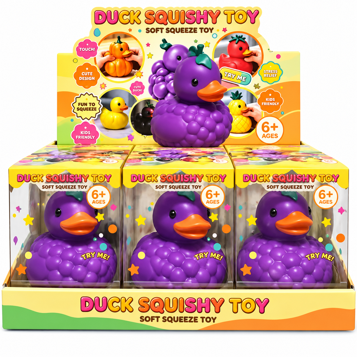 Jumbo Grape Duck Squishy
