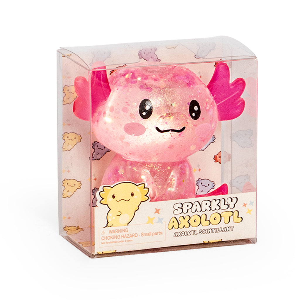 Sparkly Axolotl Glitter Squishy Toy