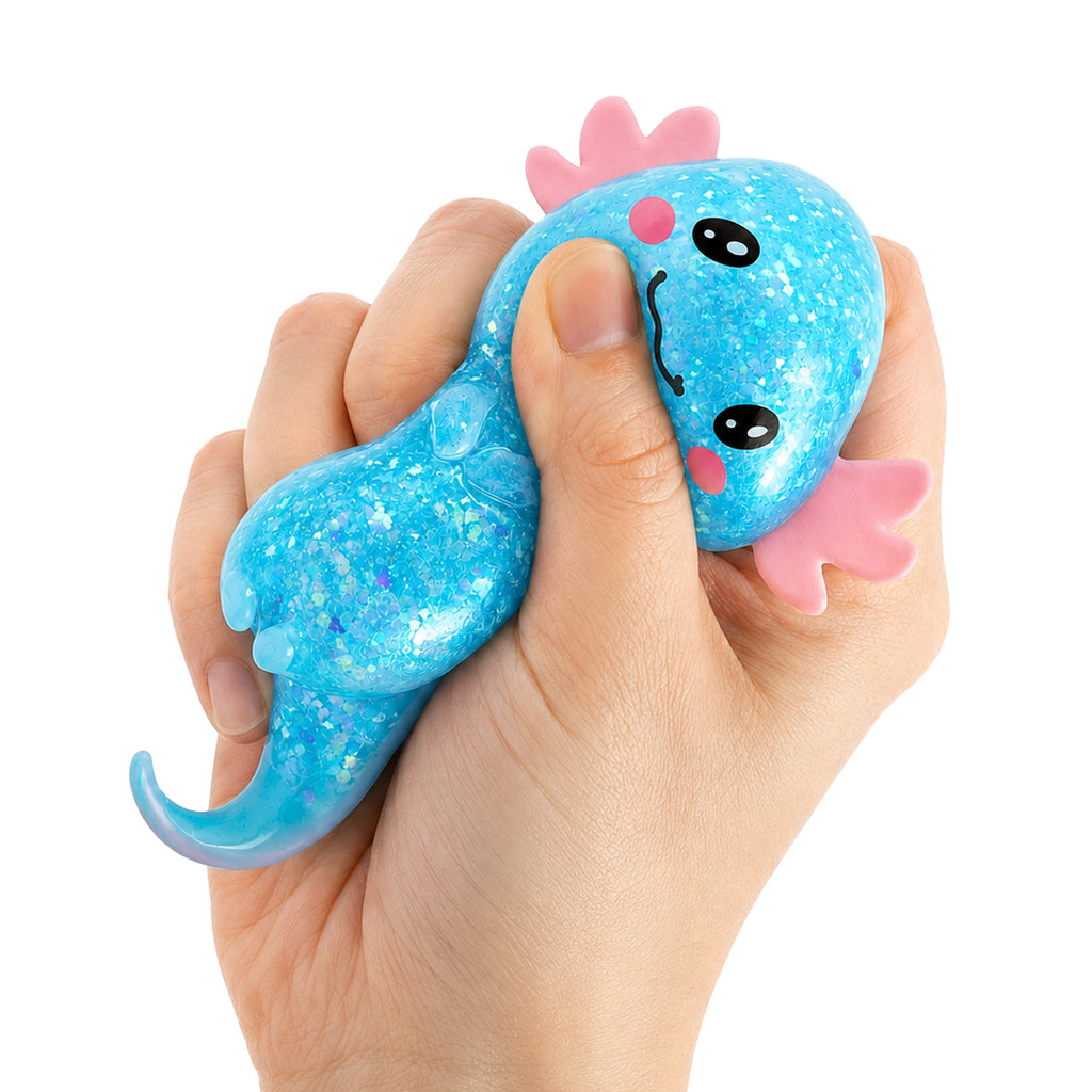 Sparkly Axolotl Glitter Squishy Toy