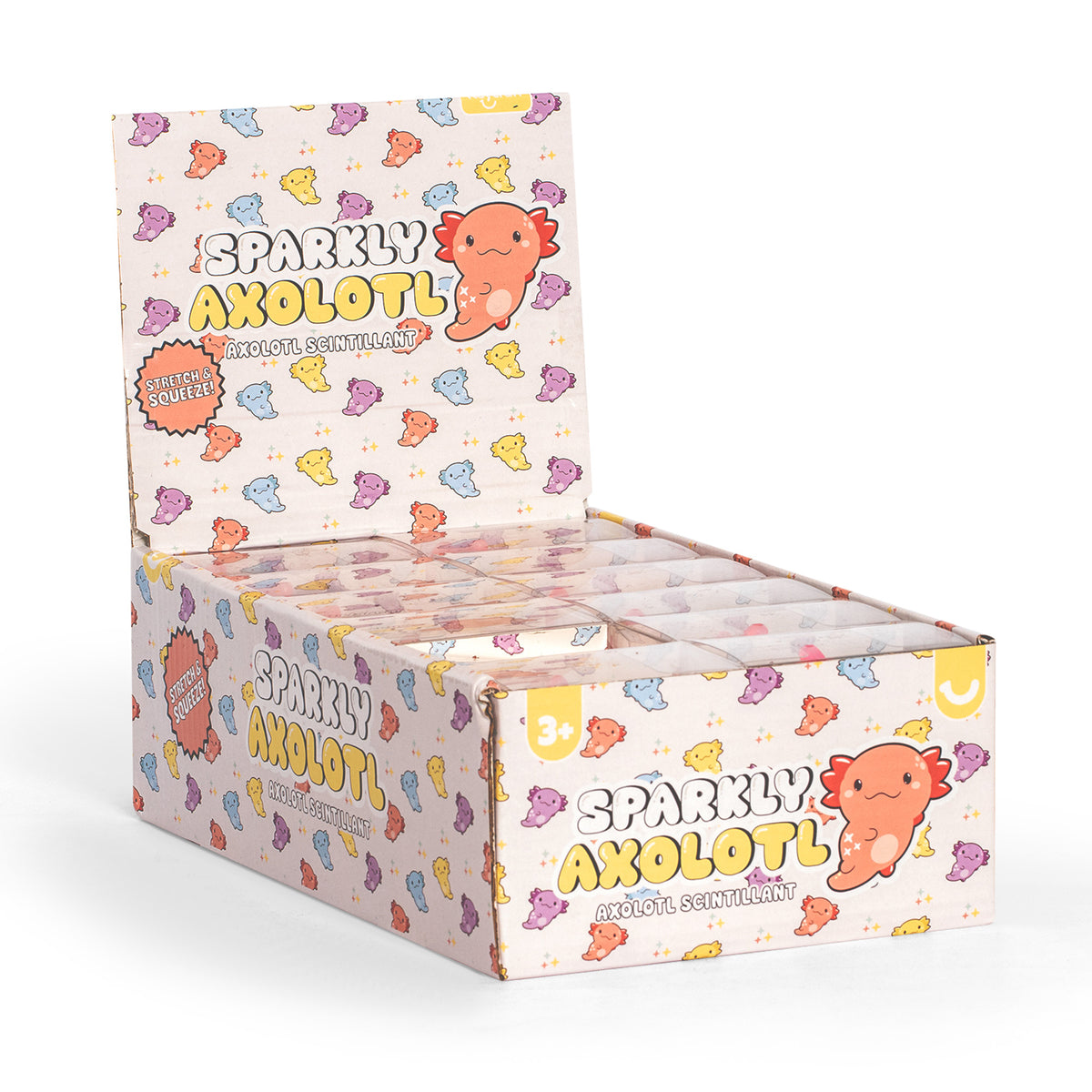 Sparkly Axolotl Glitter Squishy Toy