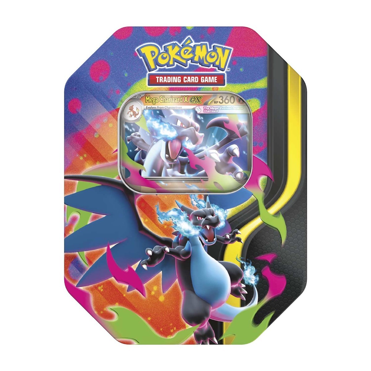 Pokémon TCG: Mega Charizard Tin – Mega Charizard X