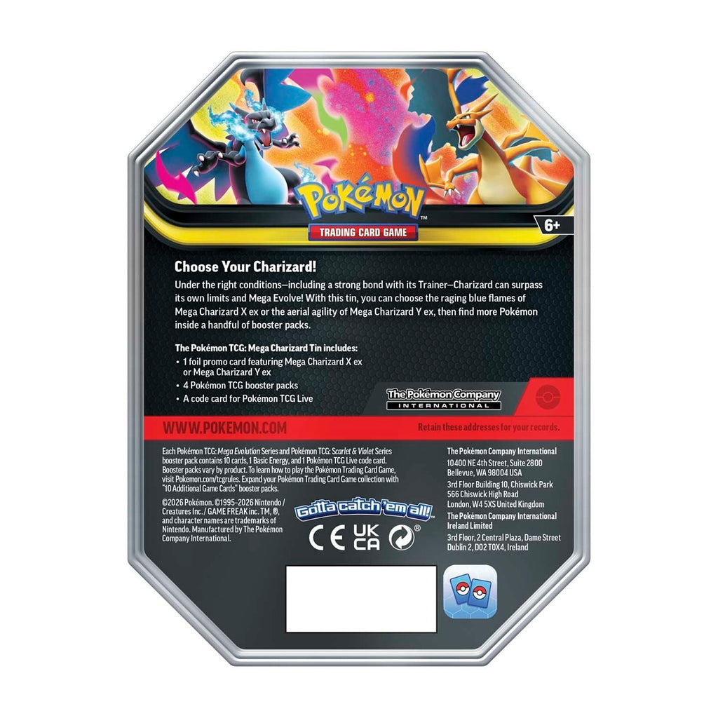 Pokémon TCG: Mega Charizard Tin – Mega Charizard X